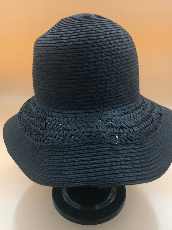 Magid Wide Brim Straw Hat – Black Paper Straw | Classic Summer Sun Hat  Timeless main image 6